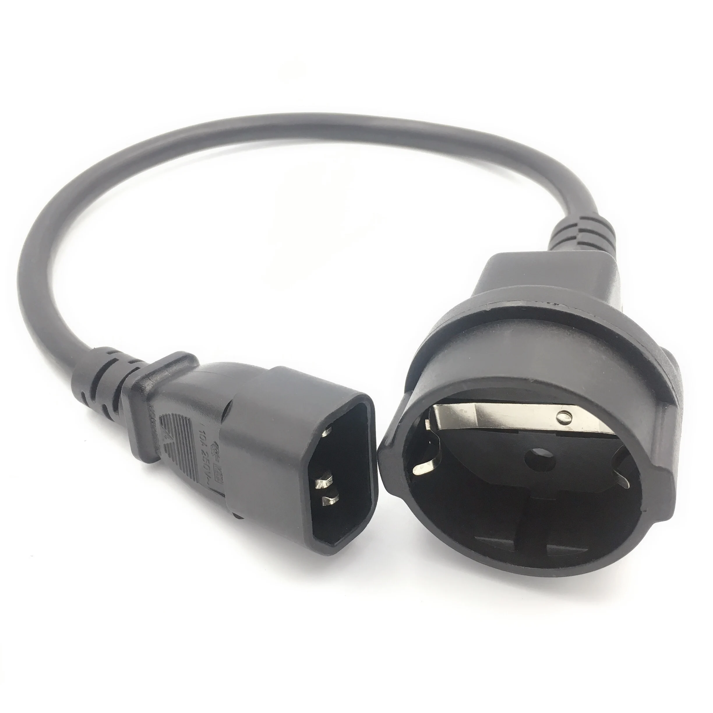 UPS PDU удлинитель питания IEC 320 C14 штекер Schuko CEE7/4 Европейский женский адаптер кабель