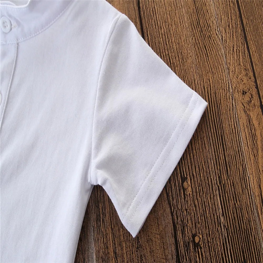 Kids Clothes Baby Boys Outfits Short Sleeve T-shirt+Waistcoat+Shorts Gentleman Set Roupa De Menino Summer Clothing |
