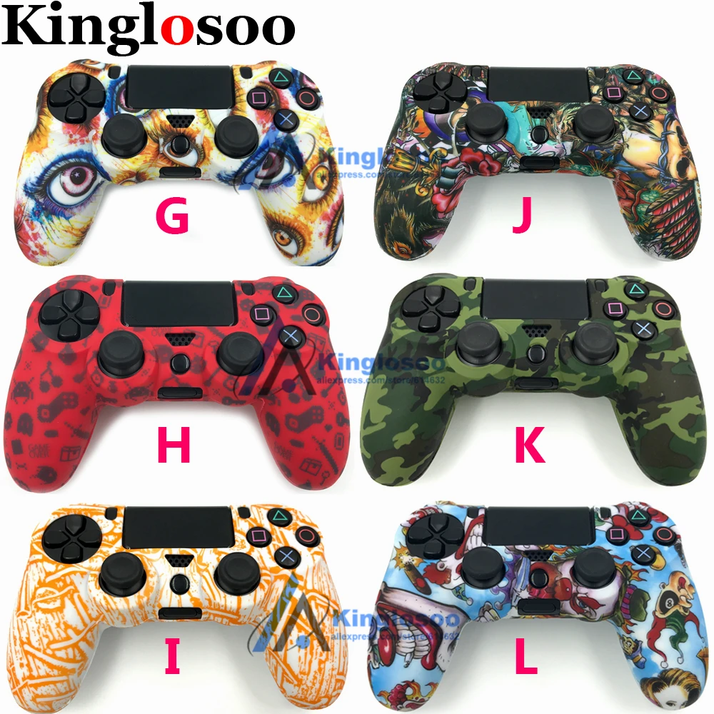 Силиконовый защитный чехол-накладка для Dualshock 4 Playstation 4 PS4 Pro тонкий контроллер