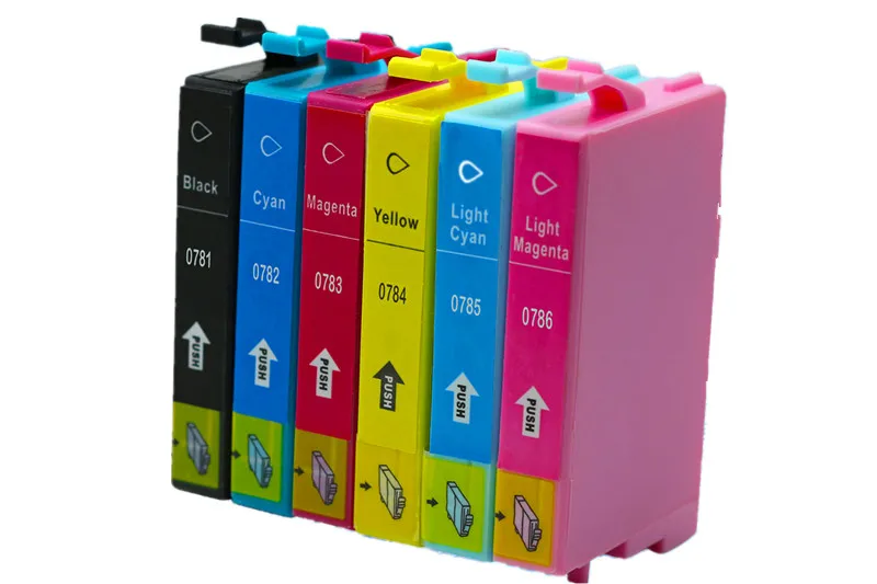 Запасные чернильные картриджи T0781 E-0781 T0786 для Stylus Photo R260 R280 R380 RX580 RX595 RX680 Artisan 50 |