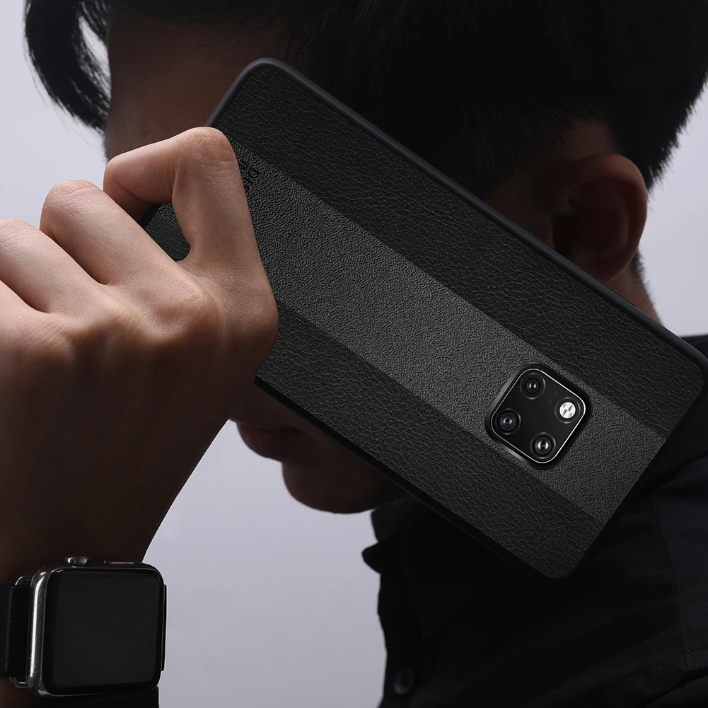 Новинка, чехол для huawei mate 20 pro, кожаный чехол, чехол для huawei mate 20 pro, чехол с защитой от отпечатков пальцев