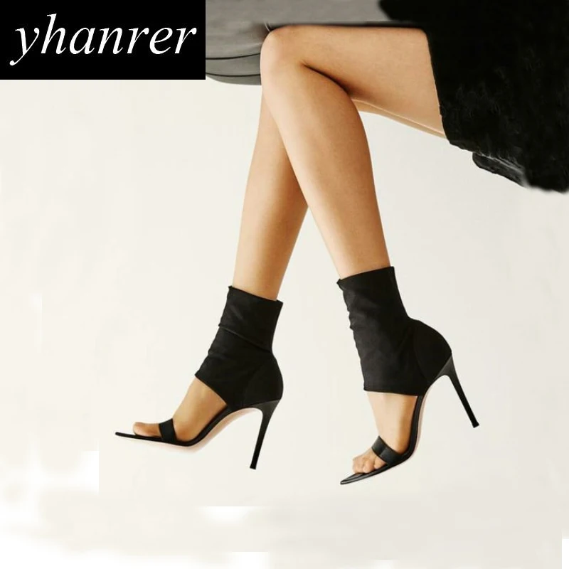 Популярные сандалии-гладиаторы с эластичными лентами женские европейские