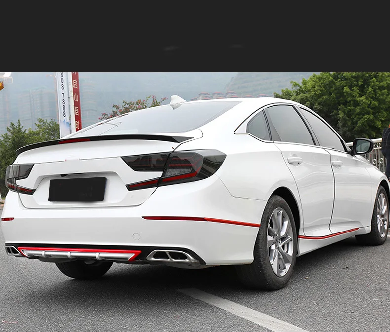PP задний бампер диффузор для губ гарнир Комплект кузова для Honda Accord 10th Авто внешние части юбка спойлер автомобильный черный бампер