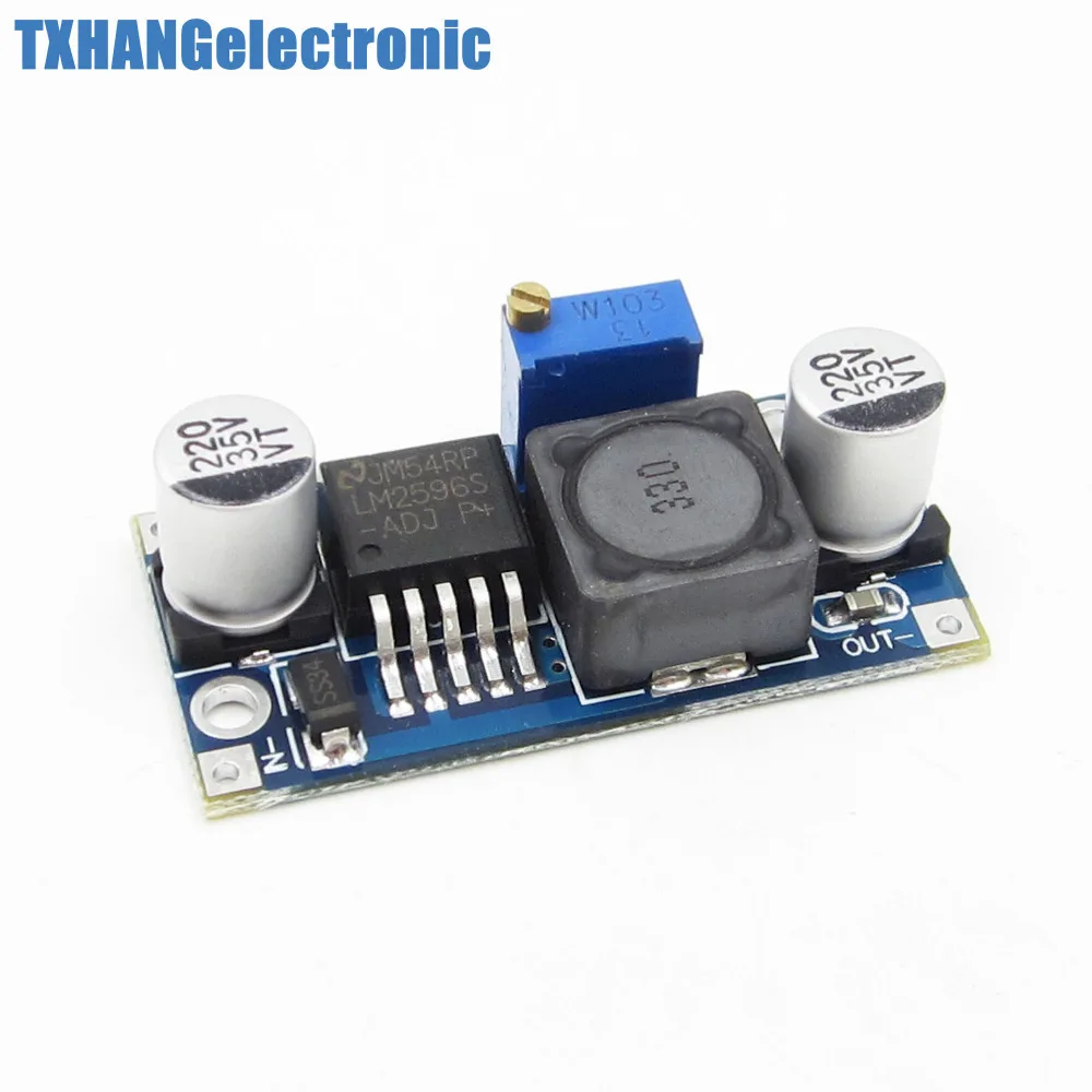 1 шт. Новый Регулируемый понижающий модуль LM2596 DC-DC | Электронные компоненты и