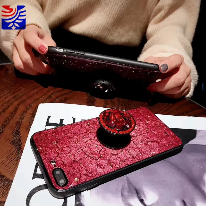 Роскошный золотой фольги Bling мрамор Алмаз чехол для телефона мягкий TPU iphone 6 S 7 8 Plus