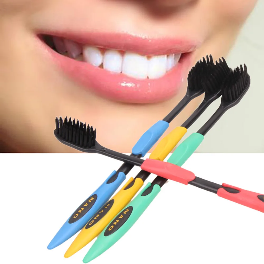 4 шт. ультрамягкие зубные щётки с бамбуковым углем|ultra soft toothbrush|soft toothbrushbamboo charcoal nano