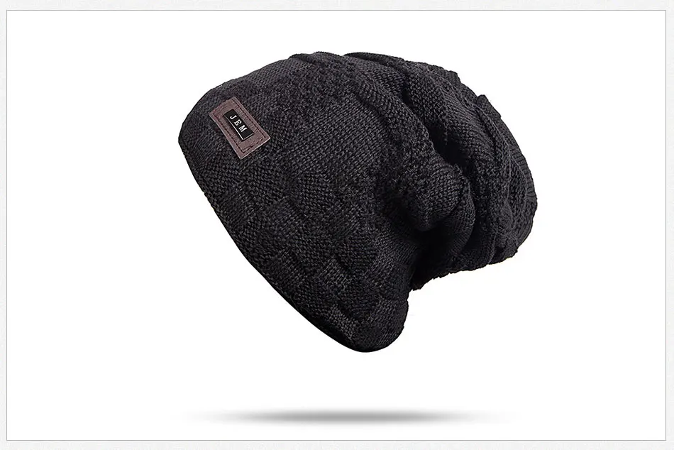 Зимняя хлопковая шапка GROUP JUMP для мужчин и женщин, зимние шапки Skullies Beanies, вязаные хлопковые плотные шапки, одноцветные шапки-унисекс