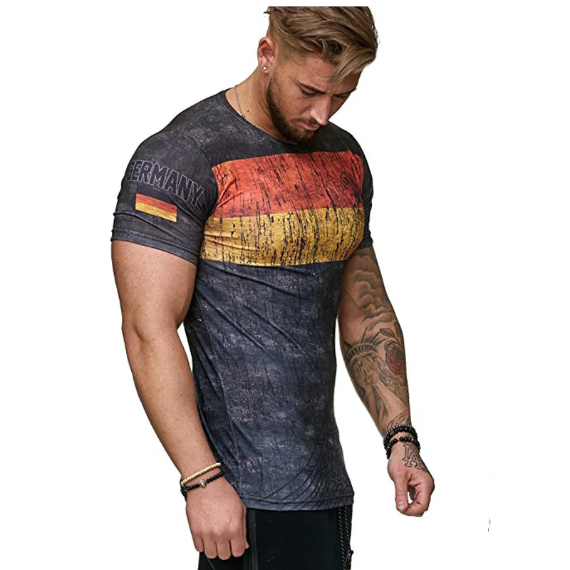 3D printed Russian T-shirt men summer short-sleeved German men shirt patriotic male cotton T shirt men Boutique clothing tee