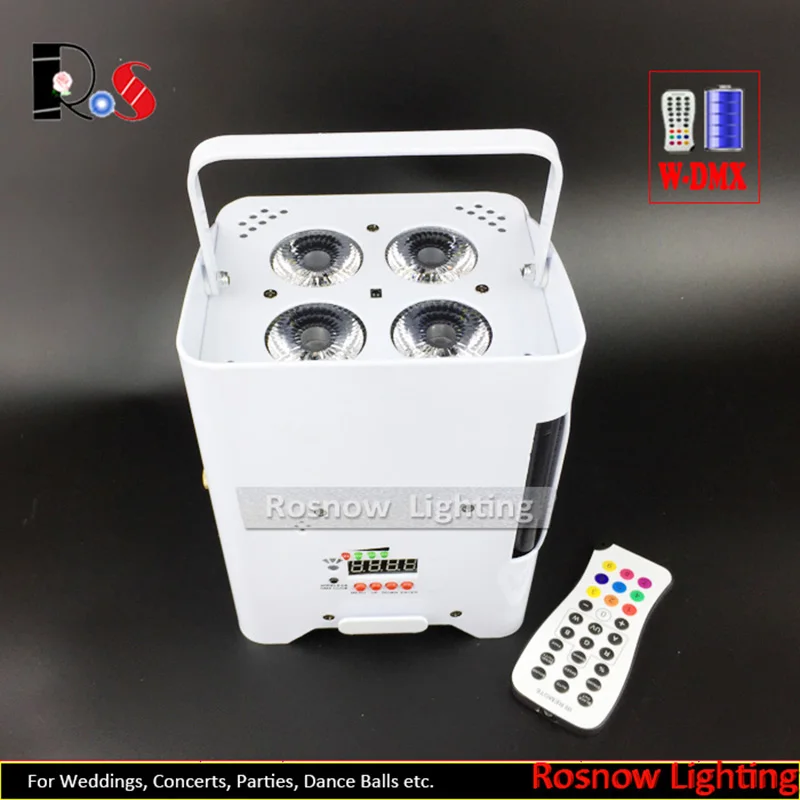 Перезаряжаемая батарея 2 4G WDMX трансивер & IRC беспроводной RGBWA + UV 6 в 1 LED quad par 4 dj truss