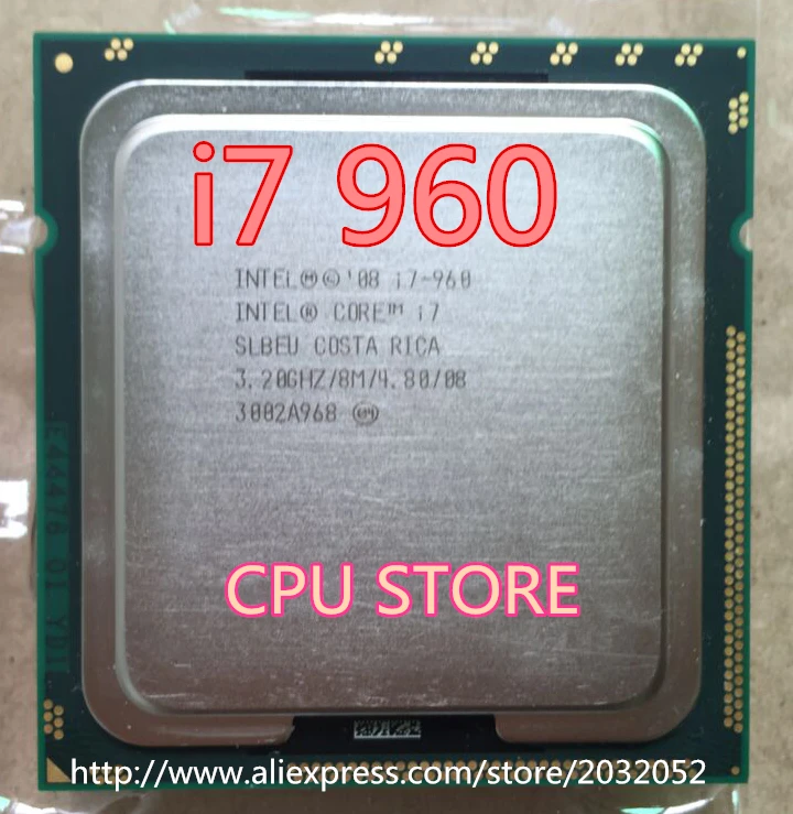 Оригинальный процессор Intel Core I7 960 3 2 ГГц четырехъядерный LGA 1366 130 Вт 8 Мб кэш-памяти
