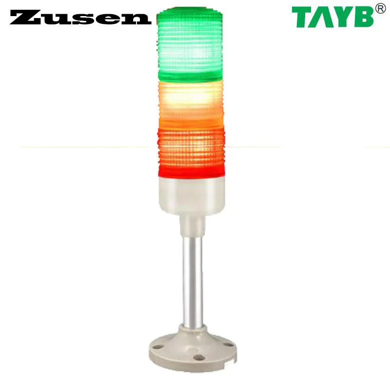 Zusen 24V TB53-3T/W вспышка и постоянный свет Регулируемый белый прозрачный корпус