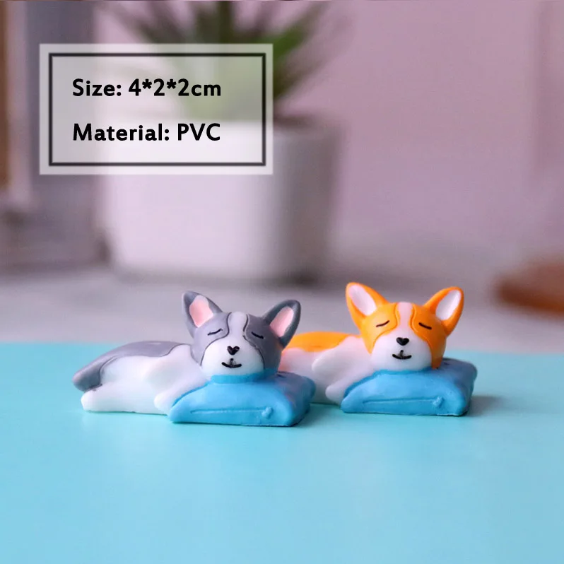 MLAM164 BAIUFOR миниатюры мультфильм корги милая собака серии 5 статуэтки для террариума Феи сад миниатюрные суккуленты мини пейзаж Декор - Цвет: MLAM164
