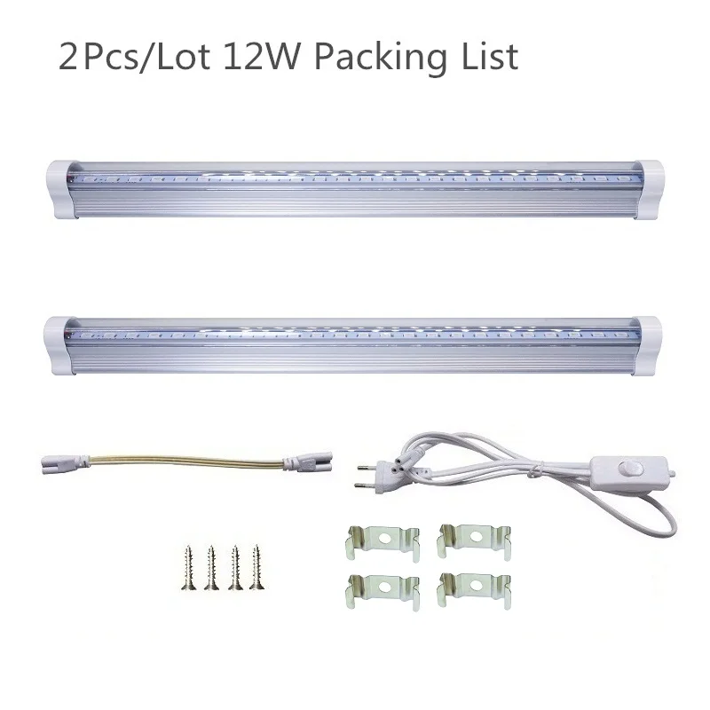 2Pcs 12W F2 Grow Led Лампа ReBlue для растений, светильник для выращивания растений, 12 Вт, 24 Вт, T5, лампа для выращивания растений, полный спектр, светодиодная лампа для выращивания растений, для выращивания рассады, фито-лампа для помещений - Испускаемый цвет: 2Pcs 12W F2 Grow Led