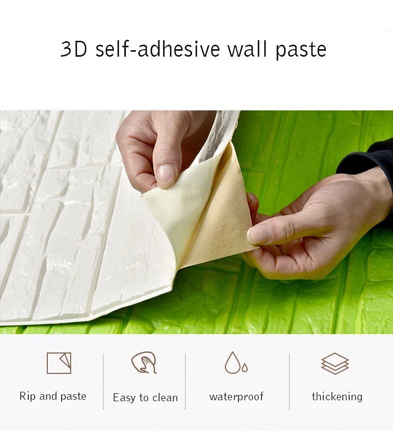Кирпич 3D пена анти-удар стикер стены для гостиной фон стикер стены
