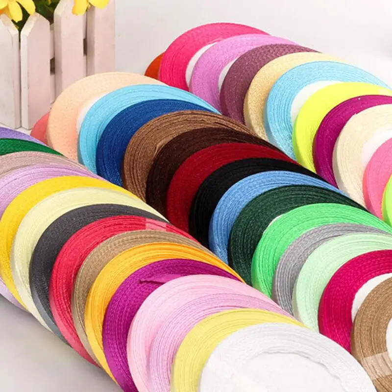 1/4&quot 6mm Wide Wedding Craft Satin Ribbon (22M) DIY Gift Packaging Decorations Accessory Christmas Party Supplies | Дом и сад