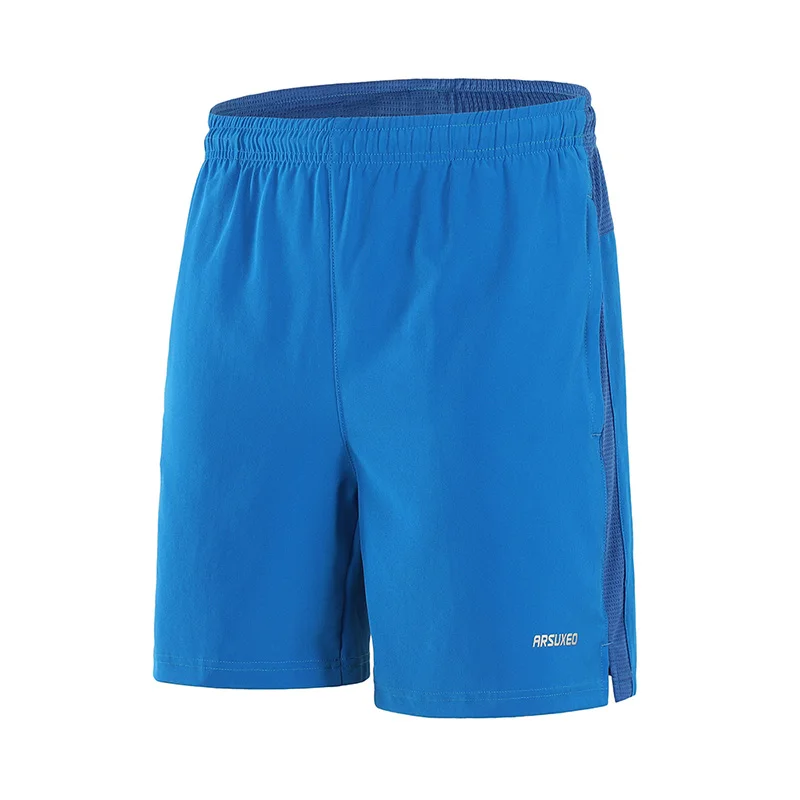 light blue ARSUXEO шорты для бега, мужские быстросохнущие шорты для тренировок, пробежек, спортивные шорты для тренировок, одежда для спортзала, свободная посадка, B203 - Цвет: light blue