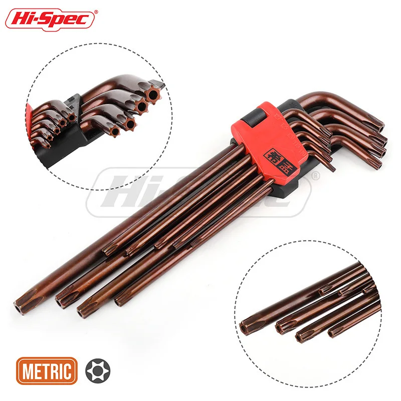 Hi Spec Prefessional 9pc торкс шестигранный ключ метрический S2 длинные средние