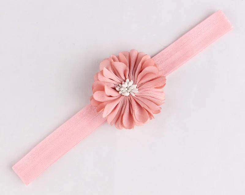 (4 шт./лот) Детские повязки на голову с 2 ''складными матовыми цветами