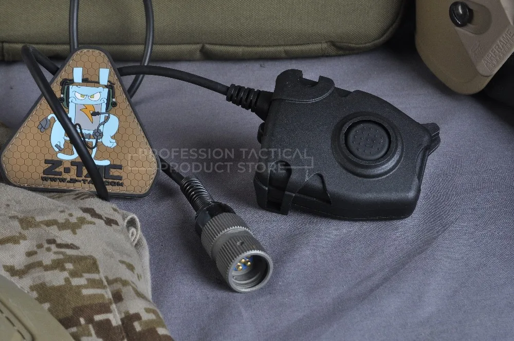 Ztac Airsoft Peltor PTT U TCI G: 2 военные Вилки 6-Пен U94 клавишей PTT во время кнопкой для принятия вызова применяется к PRC-148 КНР 152 для переносного приемо-передатчика ZH