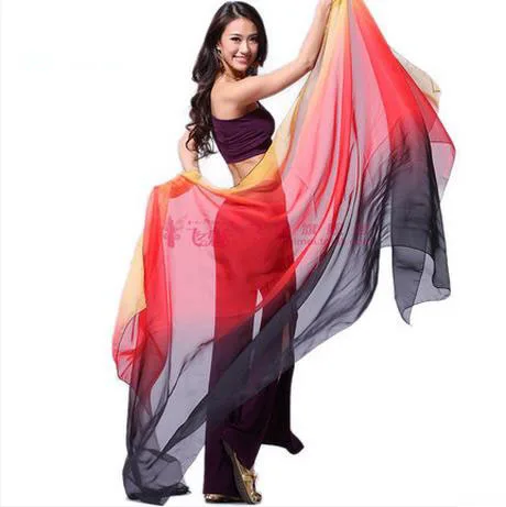 Аксессуары для танца живота искусственная шелковая ткань 2 5*1 м Фата женщин танец