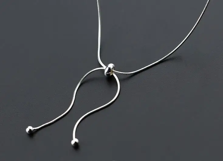 100% реальные. 925 стерлингового серебра Fine Jewelry Snakebone цепи с горкой круг и бисера
