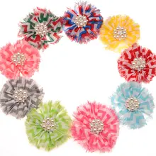 Изношенный шифон с цветочным рисунком Rhineston жемчужный кластер 8