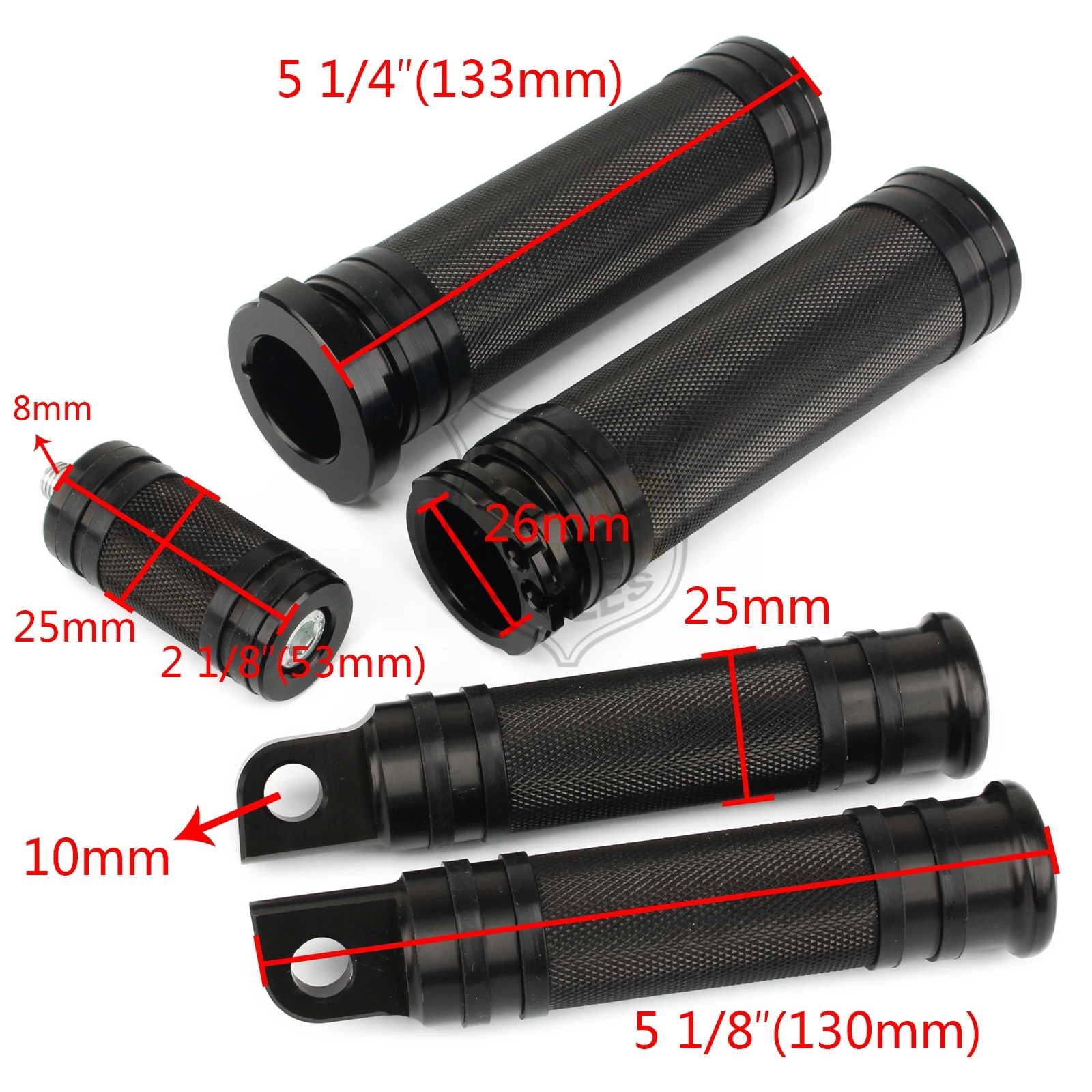 Motorcycle Handle Bar Grips+Footrest Foot Pegs+Shifter Peg Nail For Harley Sportster 883 Touring Dyna Breakout Softail V-Rod