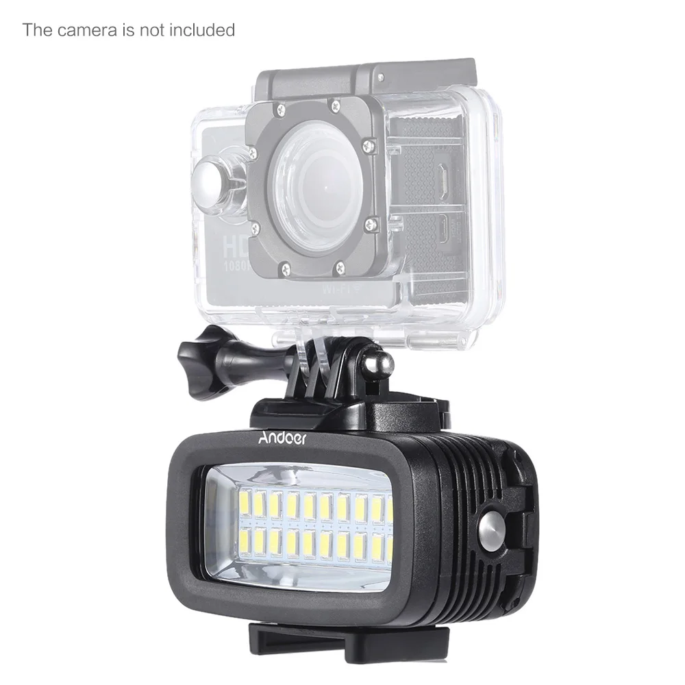 Andoer High Power 700LM Diving Video Fill-in Light LED Lighting Lamp with Diffuser for GoPro SJCAM Xiaomi Yi Action Camera | Электроника