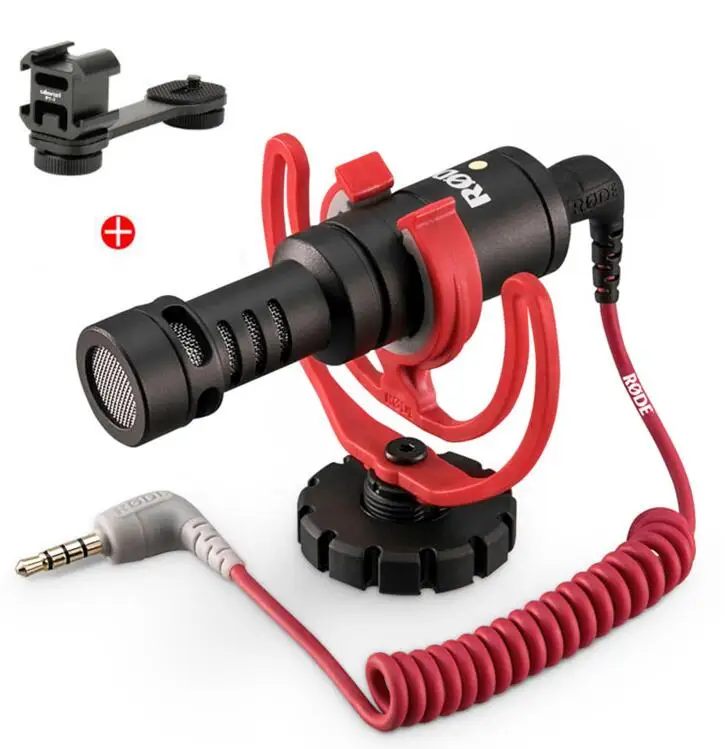 Rode VideoMicro Запись микрофон интервью микрофон с Deadcat для Canon Nikon DSLR камера для iPhone Zhiyun Dji Feiyu - Цвет: Rode with PT-03