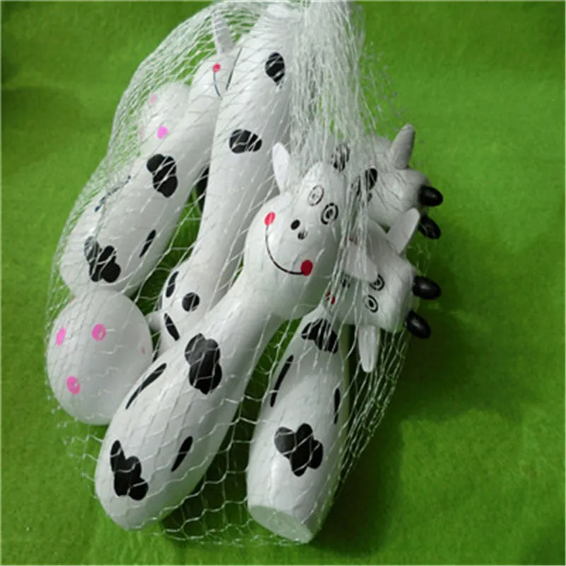 Деревянный мультяшный детский деревянный шар для боулинга спортивная серия