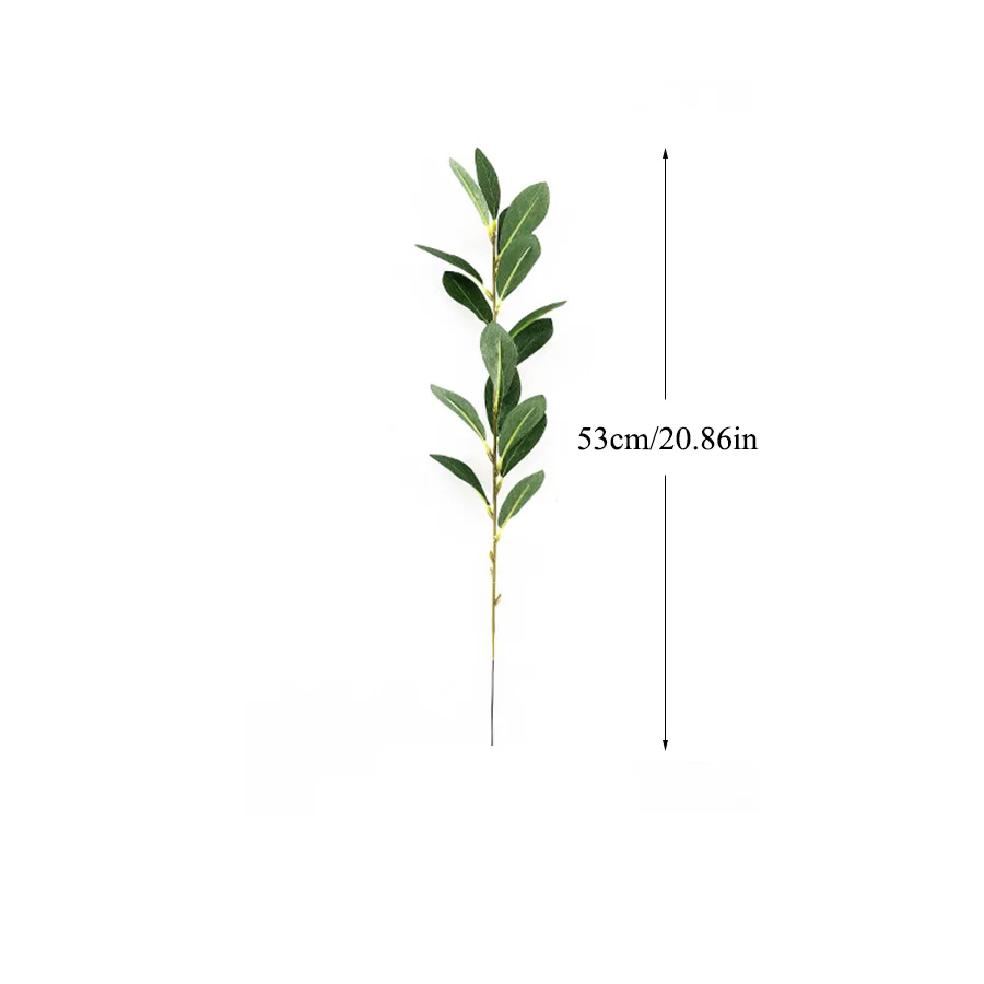 Зеленые искусственные листья рододендрона шелковые длинные стебли растения для