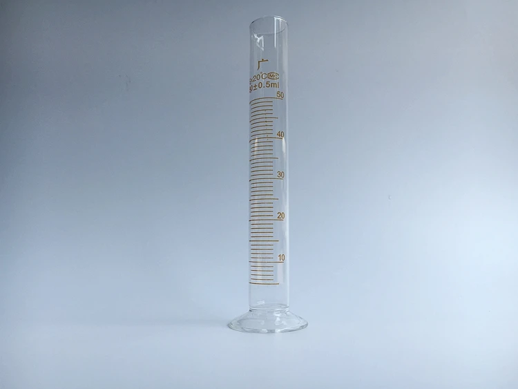 

free shipping 50ml 4pcs/lot lab glass cylinder borosilicate glass accurate scale