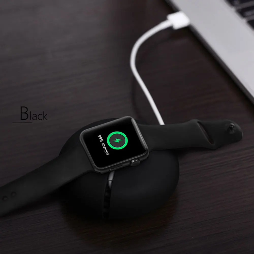 Чехол для зарядки Apple Watch, мягкий силиконовый держатель для зарядного устройства, чехол для док-станции/защитный чехол для хранения для iWatch Series 4/3/2/1