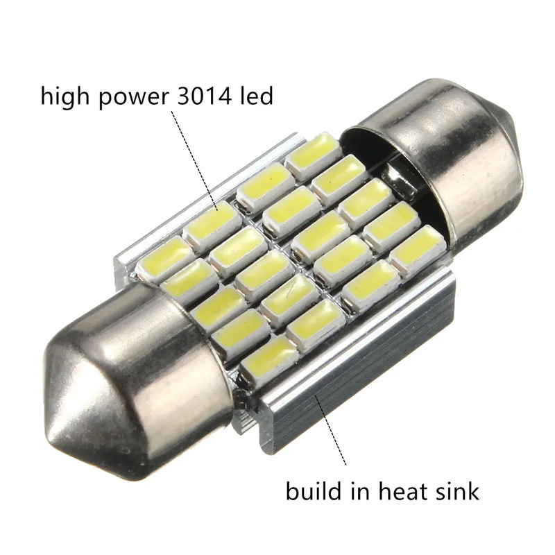 2шт 30 мм 20 SMD 120LM 3014 Светодиодный автомобильный интерьерный светильник лампы типа фестон купольная карта считывающий светильник Лампа Белая 6000K DC12V автомобильный Стайлинг