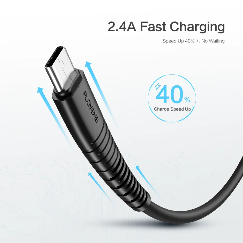 FLOVEME usb type C кабель для samsung Galaxy S9 S8 Note 9 Plus USB зарядный One 6 huawei P20|Кабели мобильных