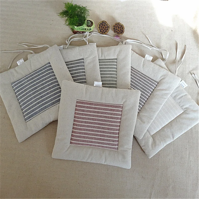 В сдержанном стиле льняной обеденный стул Подушка для дома Декор офиса и школы