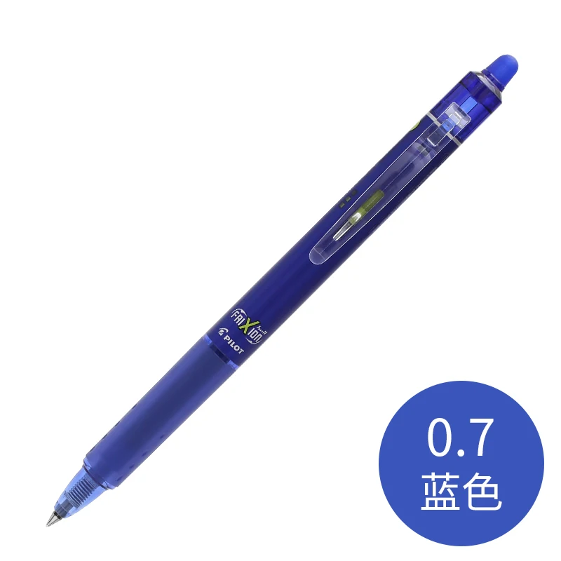 07mm Blue 12x Выдвижная стираемая ручка 0,7/0,5 шариковый стук кликер пилот LFBK-23F/LFBK-23EF 10 цветов для выбора - Цвет: 07mm Blue