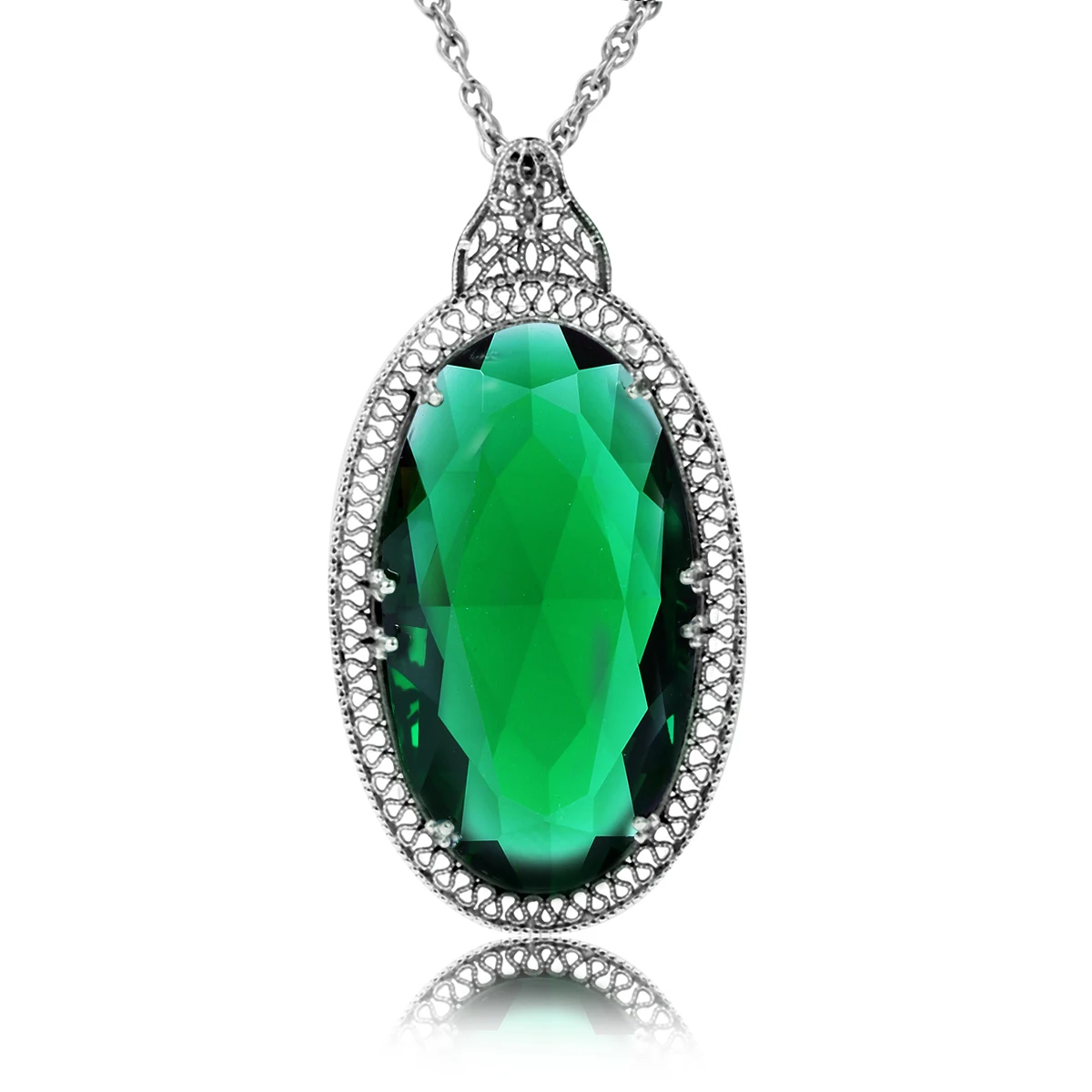 Женское винтажное ожерелье с подвеской из стерлингового серебра 925 пробы в стиле