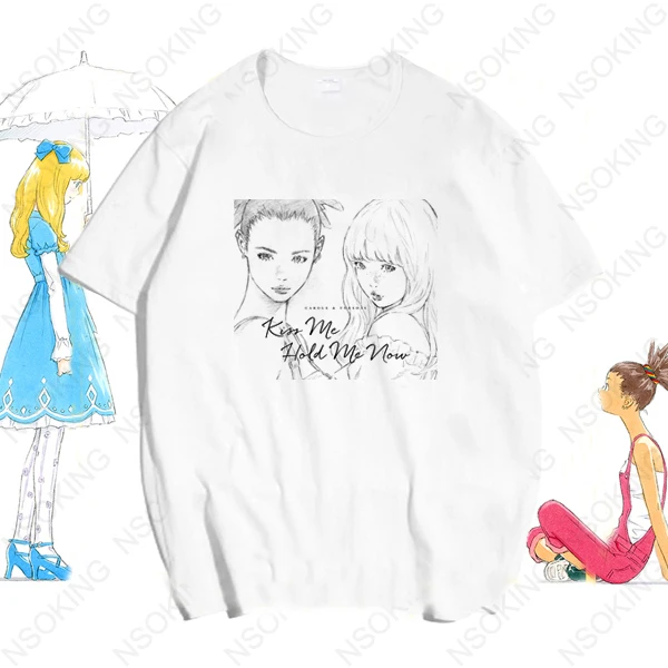 CAROLE &amp TUESDAY футболка аниме косплей костюм с коротким рукавом модные мужские и