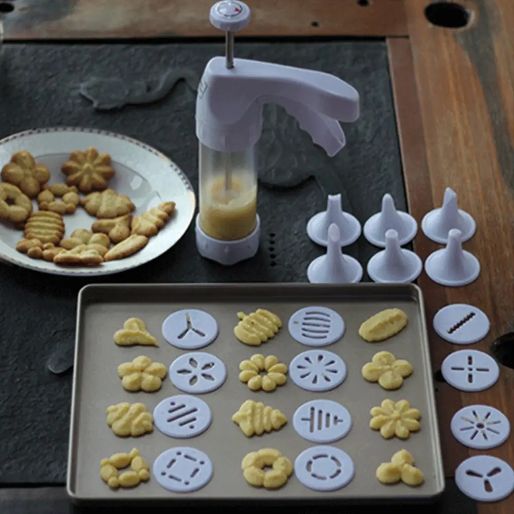 ABS пластиковые Съемные Инструменты для приготовления печенья пистолет 12 цветов 6