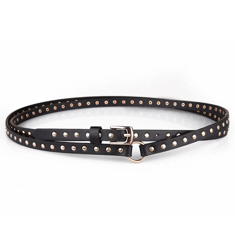 BLACK Ремни женские пояса из натуральной коровьей кожи Ceinture классический стиль Одежда повседневные аксессуары Одежда Пояс летние женские черные - Цвет: BLACK