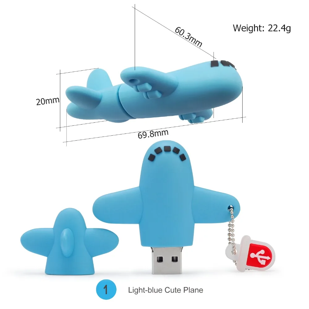 Флеш накопитель LEIZHAN USB2.0 в форме самолета флеш 64 ГБ 32 16 8 4 Гб U диск для компьютера