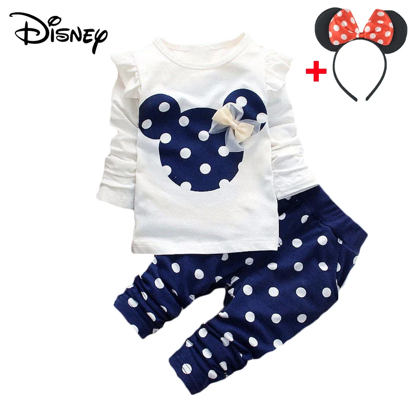 Disney Mickey Minnie Baby Clothing Set Summer Style Short Sleeved Shirts Middle Pants Children's Outfits Kids Bebes Jogging Suit | Детская