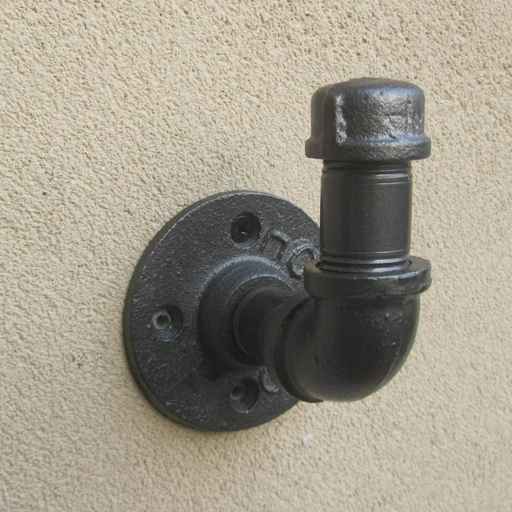 Промышленный настенный крючок 1/2 дюйма с металлической трубкой для пальто