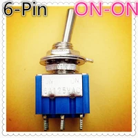 2pcs g105 mini mts 202 6 pin spdt on on 6a 125v 3a250vac toggle switches high quality sell at a loss belarus ukraine usa
