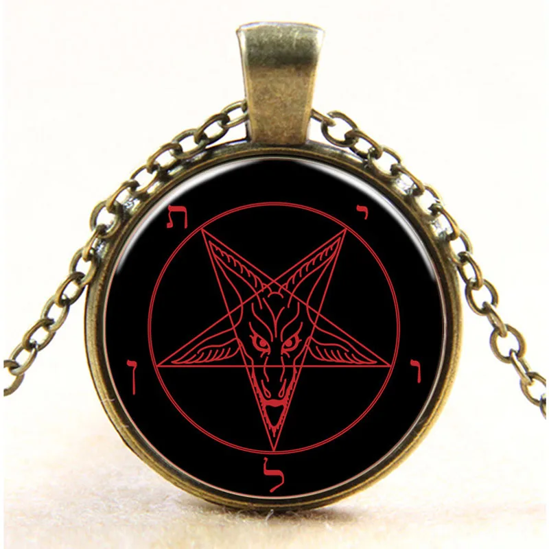 JEPHEN Baphomet Circle Goat с изображением перевернутой пентаграммы of Mendes готическое