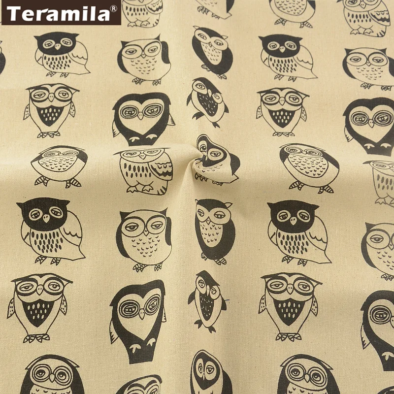 Домашний текстиль с изображением мультфильма черные совы хлопчатобумажная