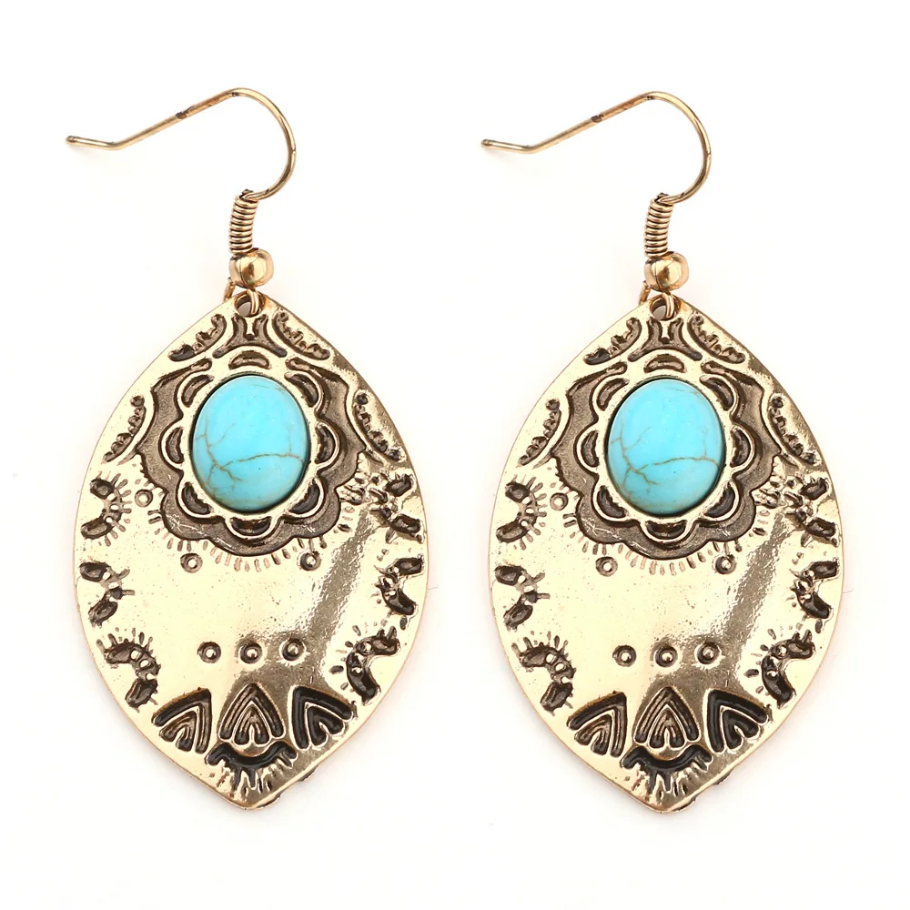 2018 Для женщин серьги ретро новый тип из turquoised серьги-подвески | Украшения и