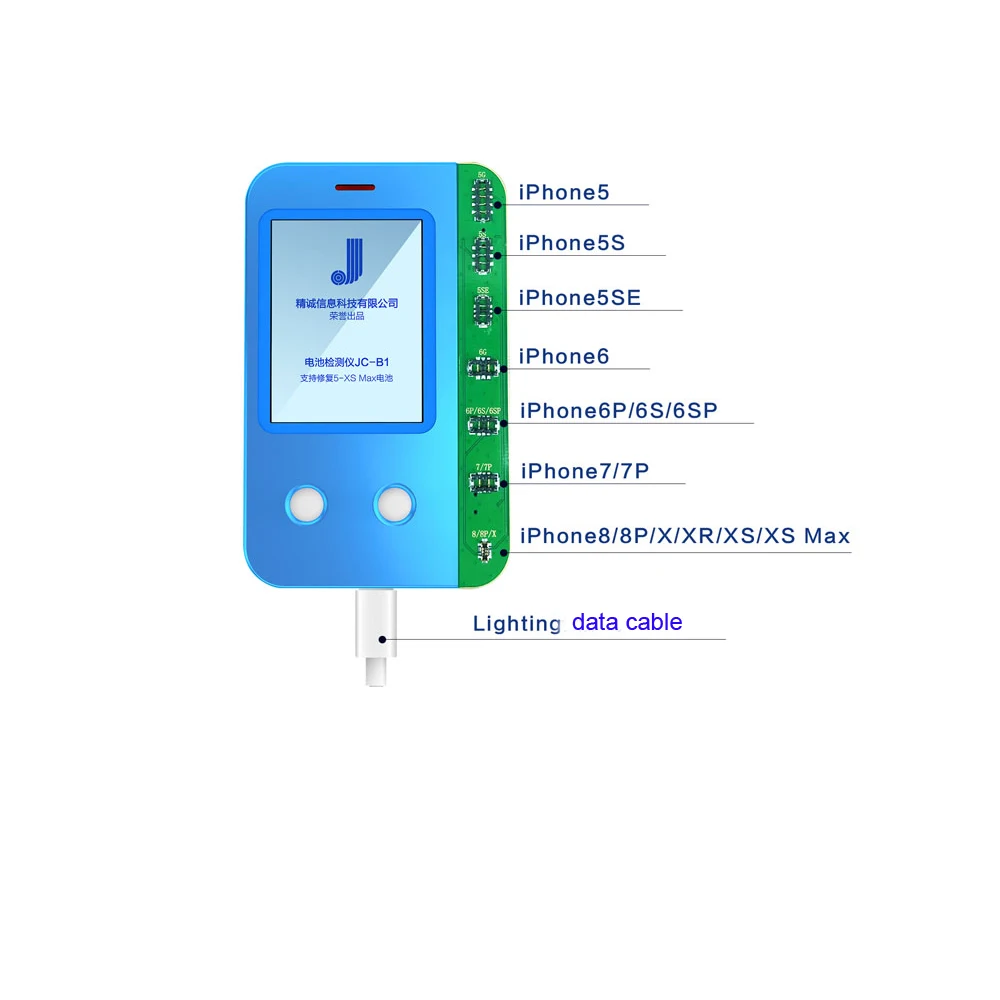 JC детектор батареи JC-B1 тестер для iPhone 5 5S 5SE 6 P S 6SP 7 8 X XS аккумулятор MAX чтения данных