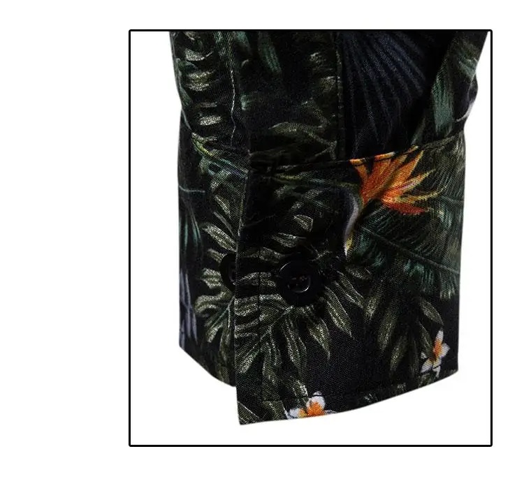 Цветочная гавайская рубашка мужская летняя блузка Мужская Новая Camisa masculina с